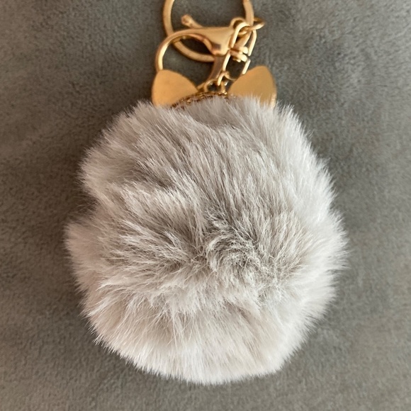 Adorable Furry Rhinestone Fox Keychain/Bag Charm NIB - Picture 5 of 6